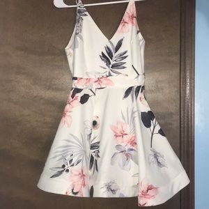 White&floral dress